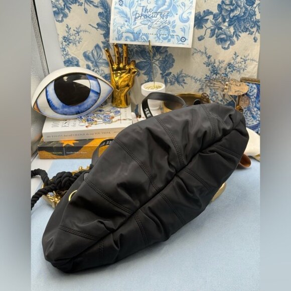 🆕 SEE BY CHLOE 🧿 NWOT Flo Shoulder Bag, Black Nylon - Picture 16 of 16